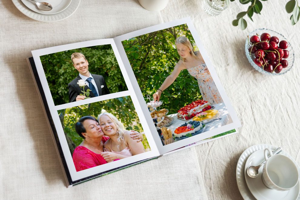 Fotobok med bilder från konfirmationsfirandet. Fotobok med bilder från konfirmationsfirandet.